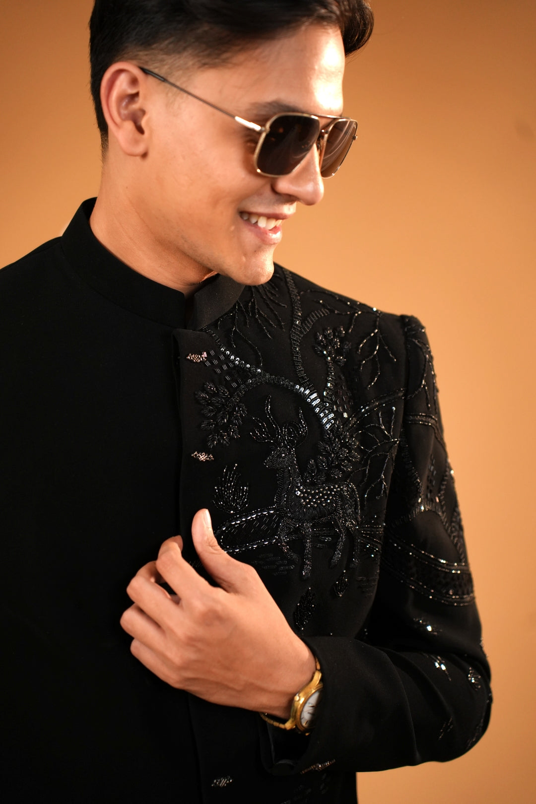 1 Jodhpuri with Beads & zardozi Embroidered Details