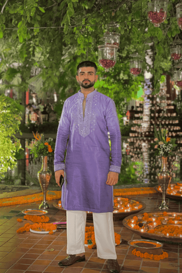 3 Silk Mirror Kurta Pyjama For Men (Luxury Korean Pants) F2-1037