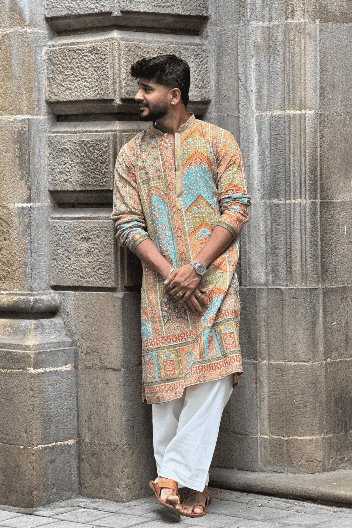 6 Royal Rajasthani Multicolor Kurta Pyjama For Men (Luxury Korean Pants) F2-1035