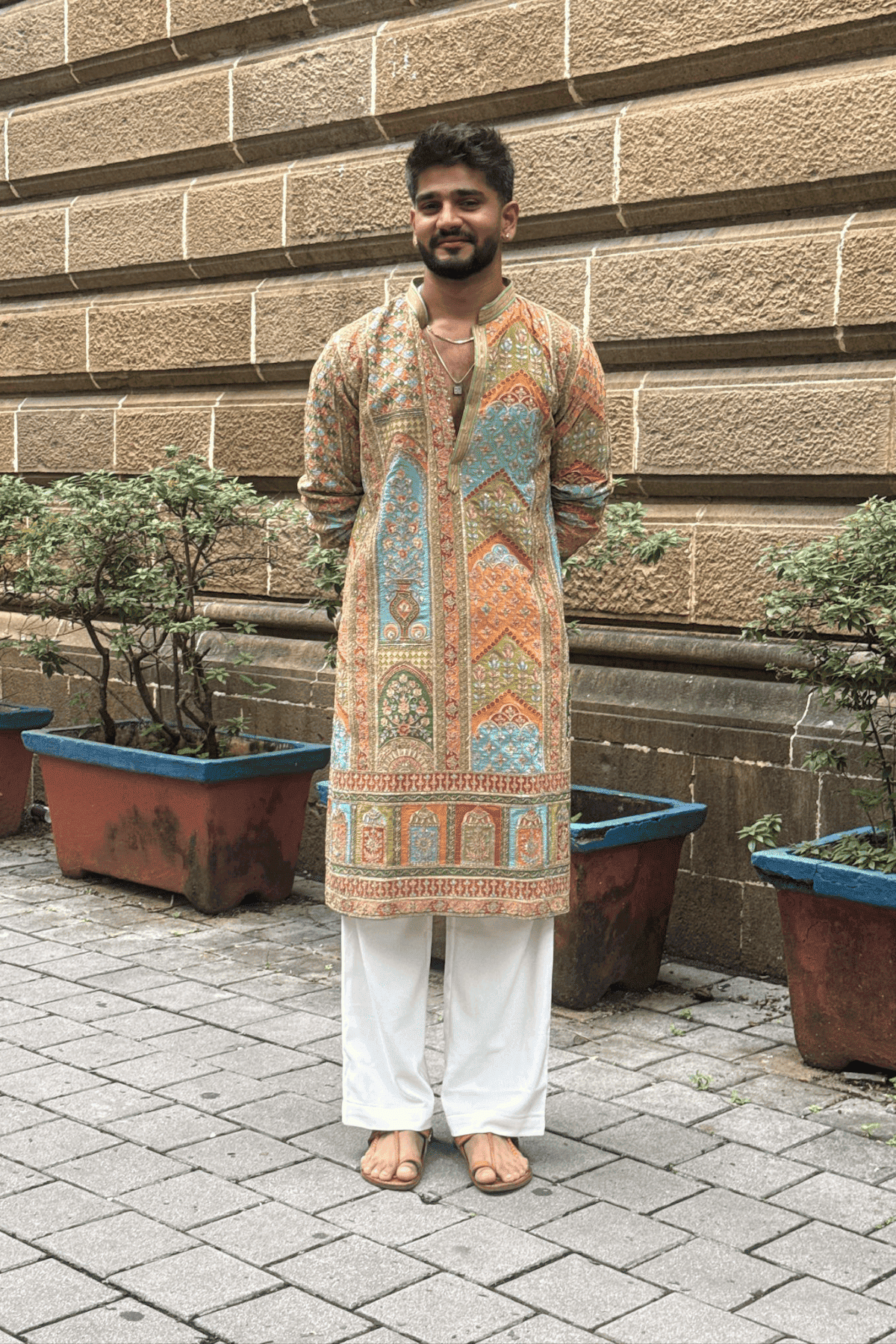 7 Royal Rajasthani Multicolor Kurta Pyjama For Men (Luxury Korean Pants) F2-1035