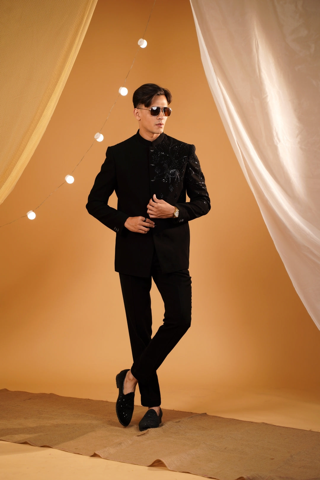 Jodhpuri with Beads & zardozi Embroidered Details