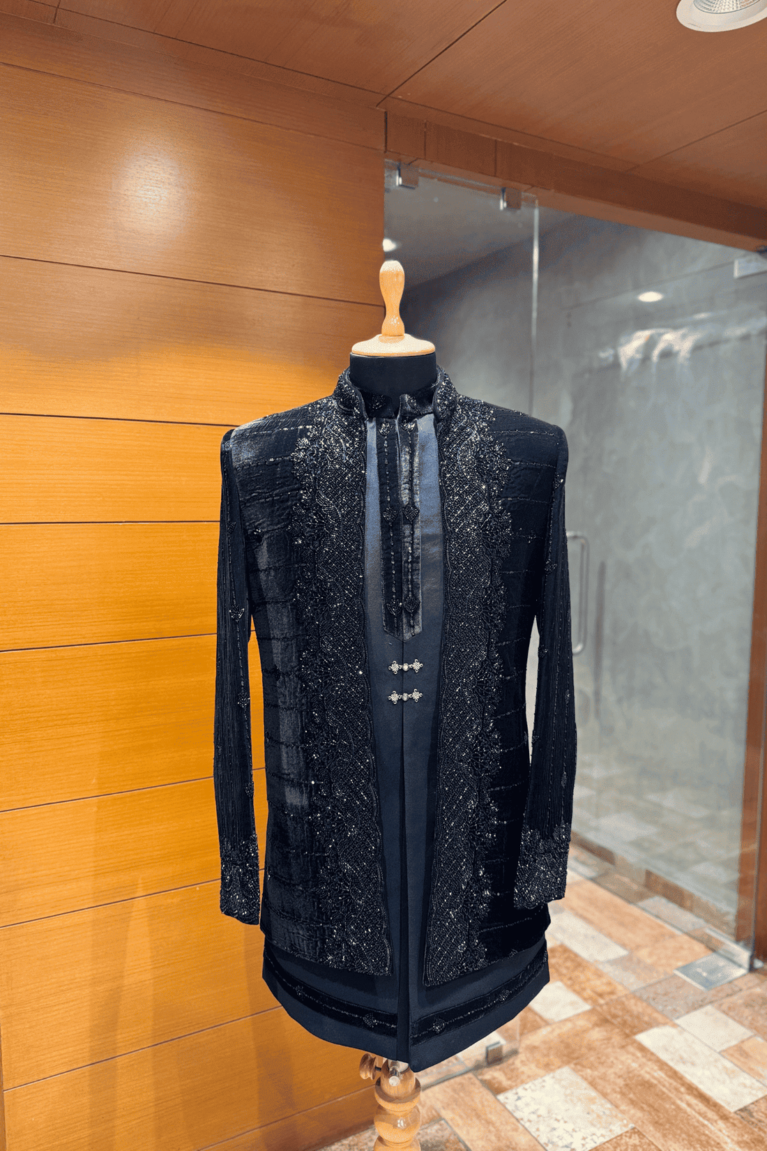 1 Majestic Midnight Blue Embellished Indo-Western F2-3271 OP