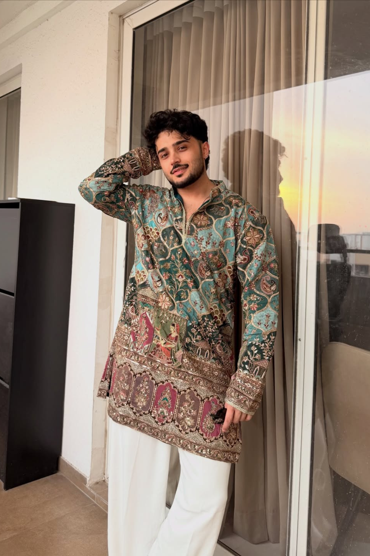 Heritage Teal Designer Kurta Pyjama For Men (Luxury Korean Pants) | Pre-Book Now