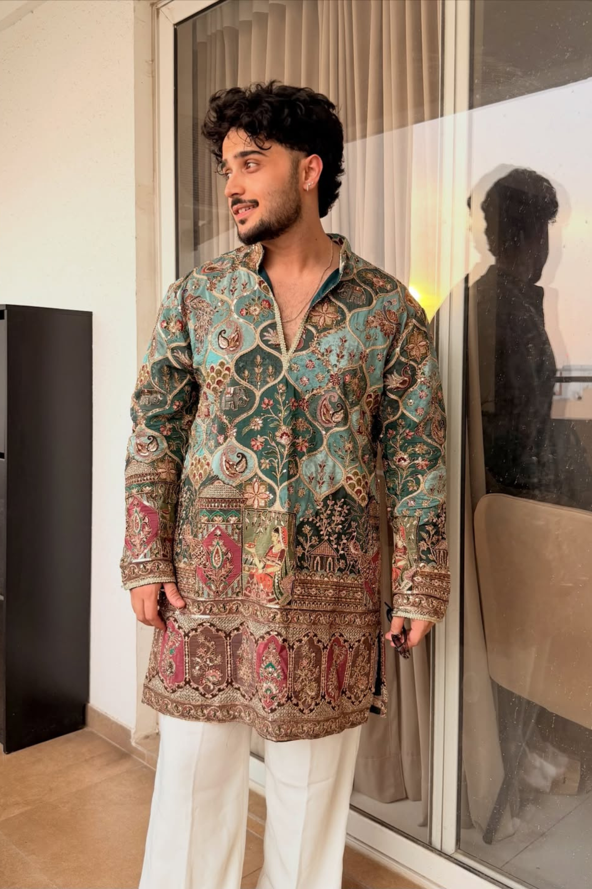 Heritage Teal Designer Kurta Pyjama For Men (Luxury Korean Pants) | Pre-Book Now