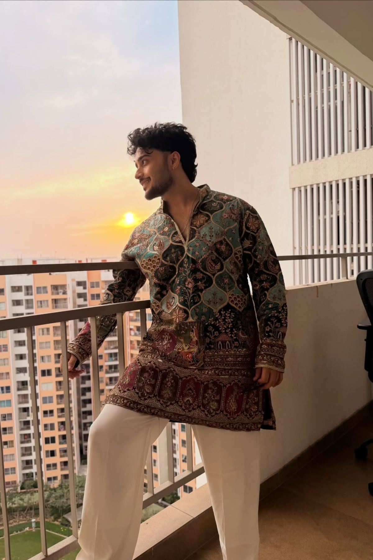 Heritage Teal Designer Kurta Pyjama For Men (Luxury Korean Pants) | Pre-Book Now