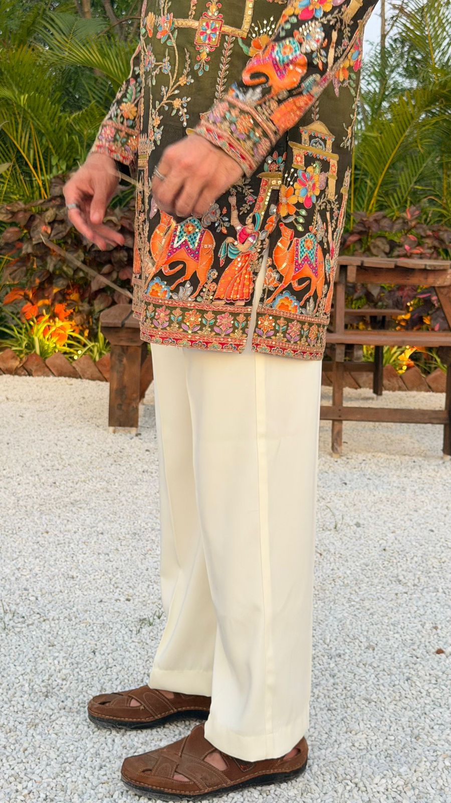 Luxury Korean Pants For Men In White