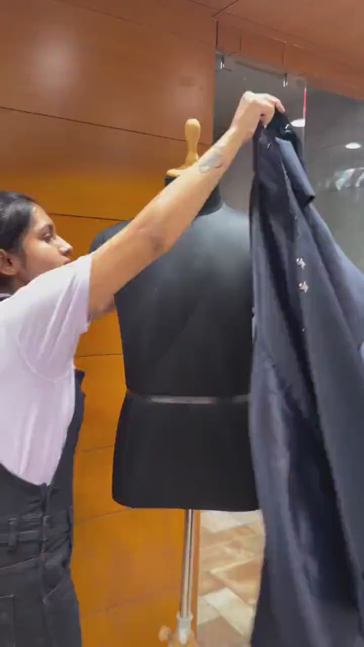 MajesticMidnightBlueEmbellishedIndo-WesternF2-3271OP