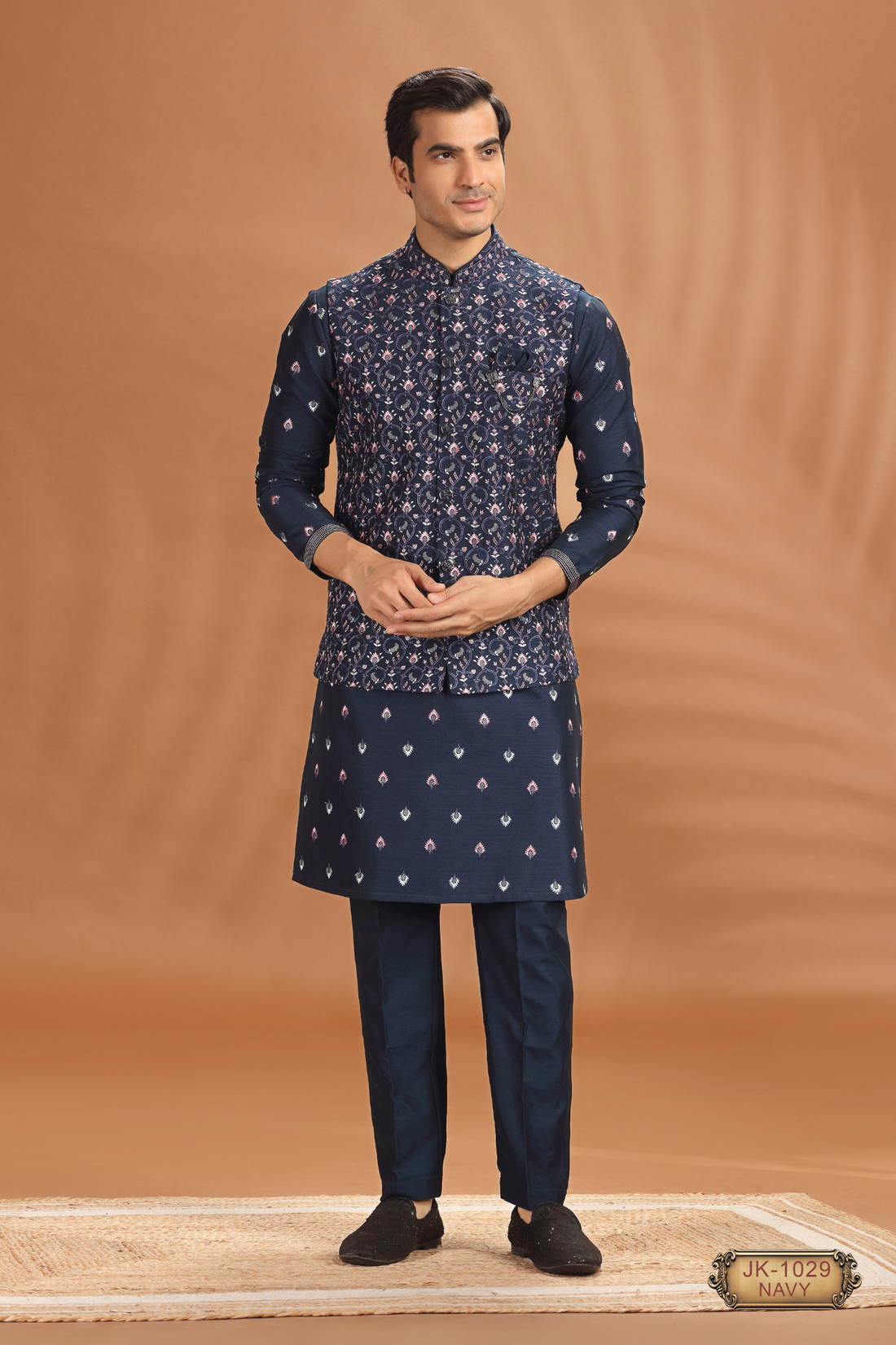 Men’s Coti Kurta Sets – Bottle Green & Navy Outfits for Weddings & Receptions