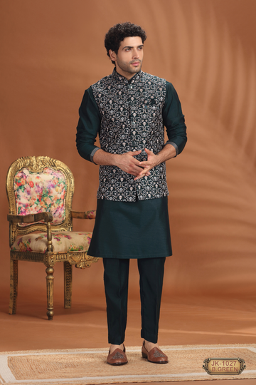 Bottle Green & Deep Wine Coti Kurta Sets – Royal Ethnic Wear for Men