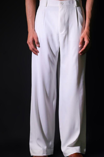 Luxury Korean Pants for Men in White | F2 Fusion Fashion