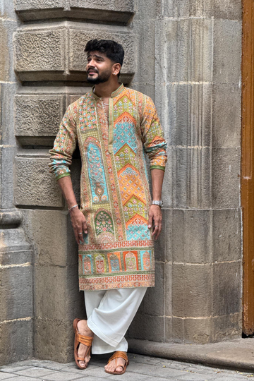 printed kurta for men
