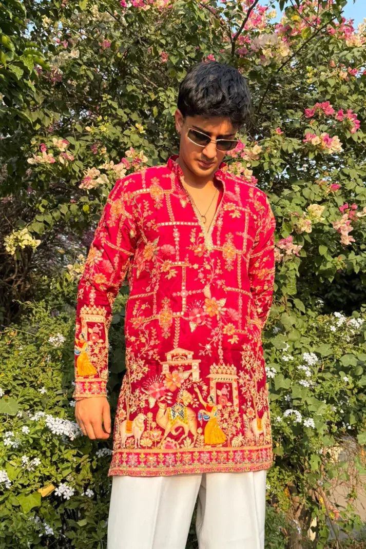 Embroidered Kurta Pyjama For Men (Luxury Korean Pants)