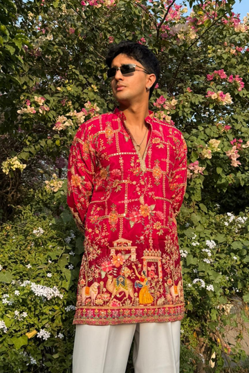 Embroidered Kurta Pyjama For Men (Luxury Korean Pants)