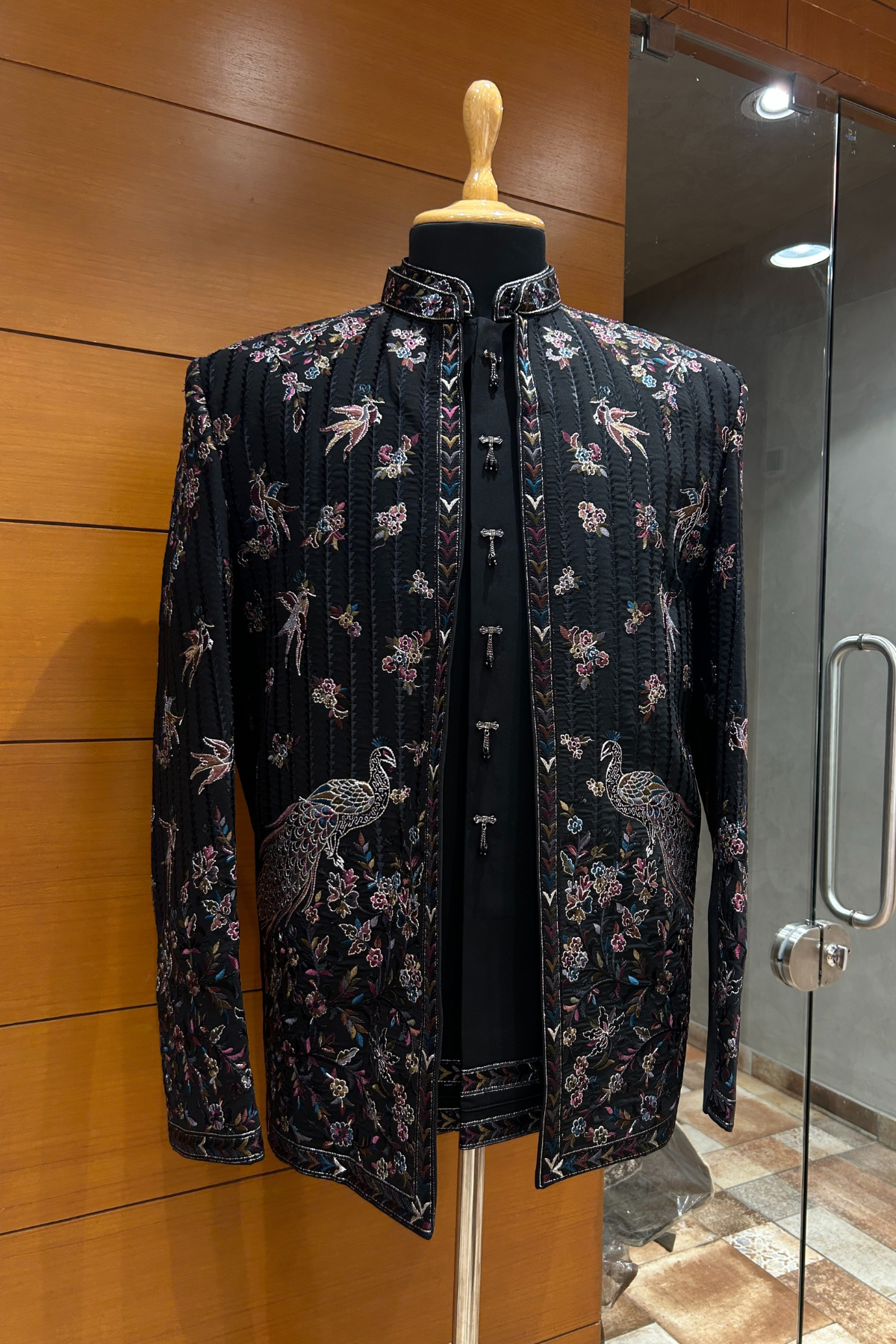 Black Heritage Embroidered Jodhpuri Suit