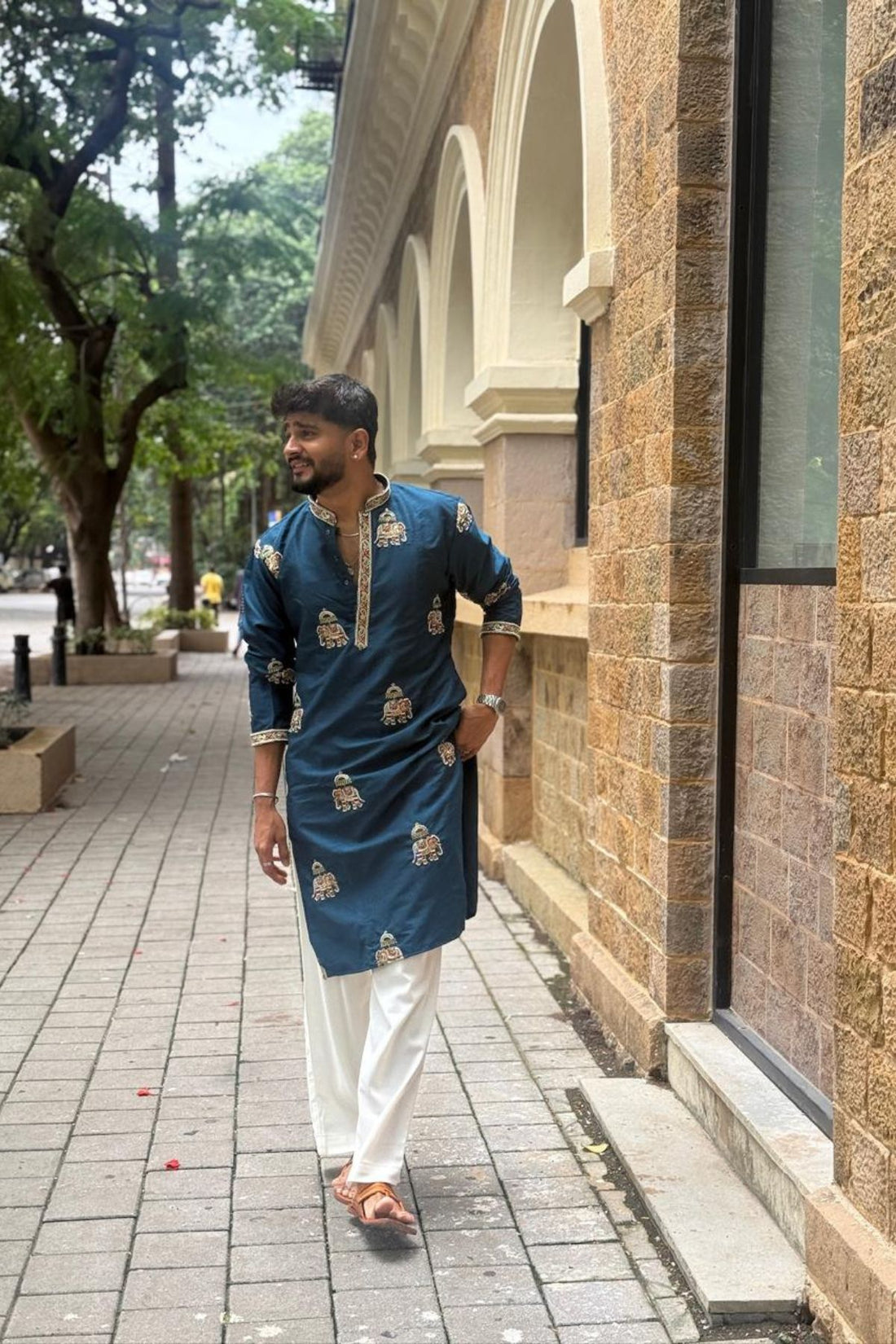 printed kurta for men