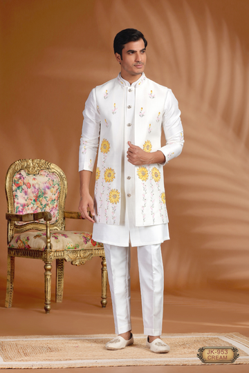Floral Coti Kurta Set – Perfect for Weddings & Celebrations