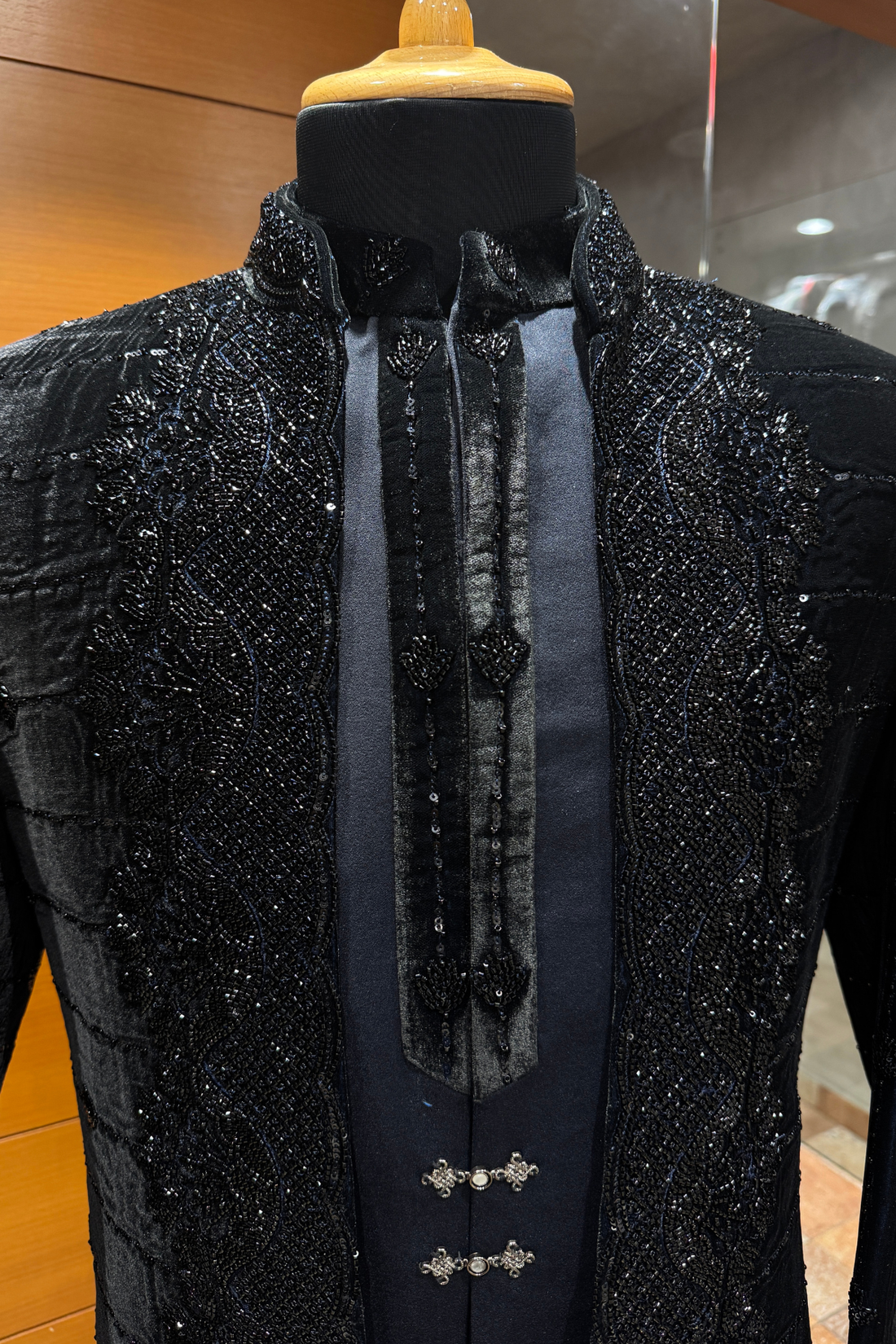Majestic Midnight Blue Embellished Indo-Western