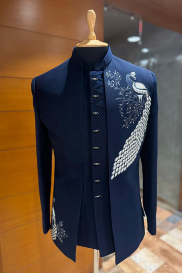 Classic Midnight Blue Jodhpuri Suit