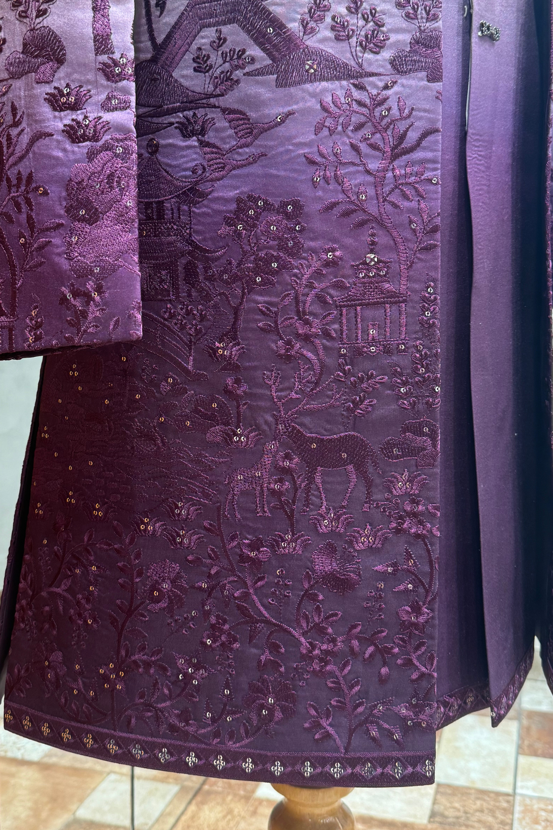 Lavish Purple Ombre Indo-Western