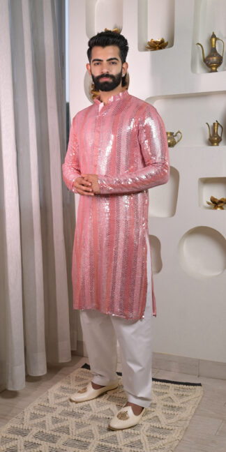 VISCOSE GEORGETTE SEQUINS KURTA SET